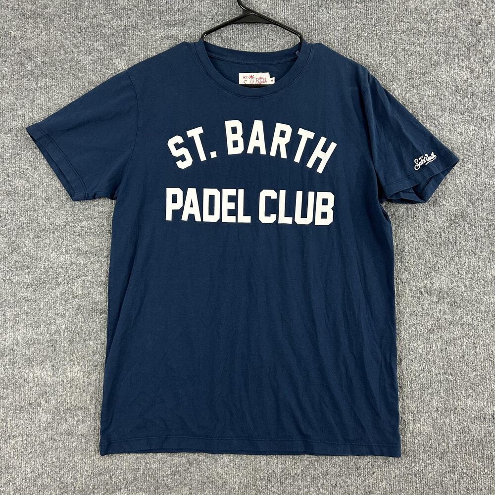 MC2 Saint Barth Shirt Mens Medium St Barth Padel Club Navy Graphic Tee Sports